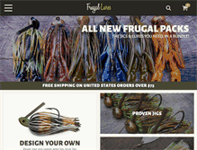 Tablet Screenshot of fishingfrugallures.com